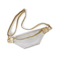 Happy Days And Funny Nights Clear Stadium Approved Belt Bag with Gold Details