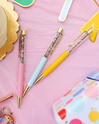 Glitter Confetti Pens - 3 Count Set for Fun Writing