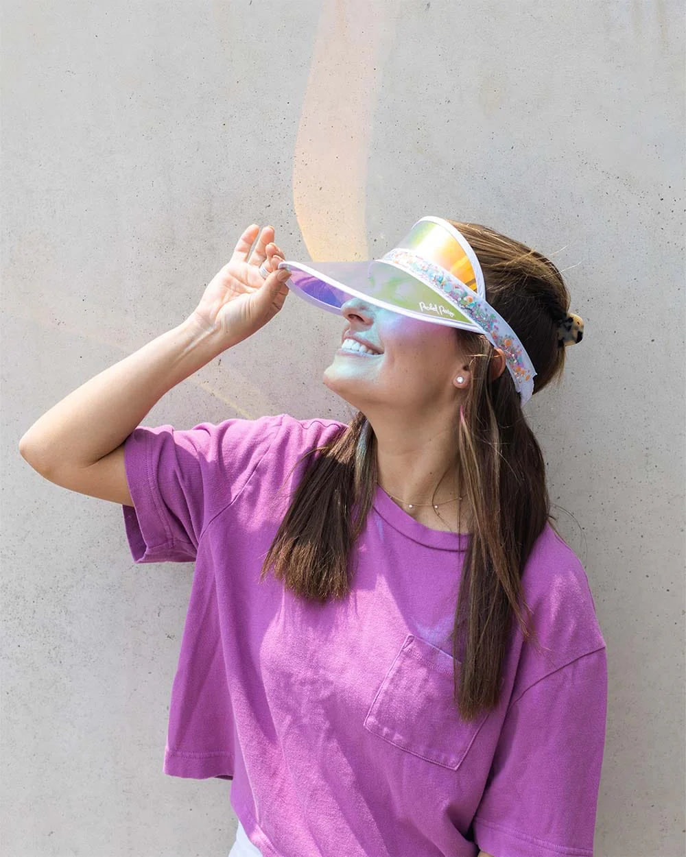 Confetti Holographic Sun Visors (Set of 2)