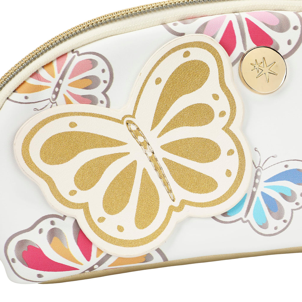 Gold Butterfly Pencil Pouch – Cute Leatherette School Supplies