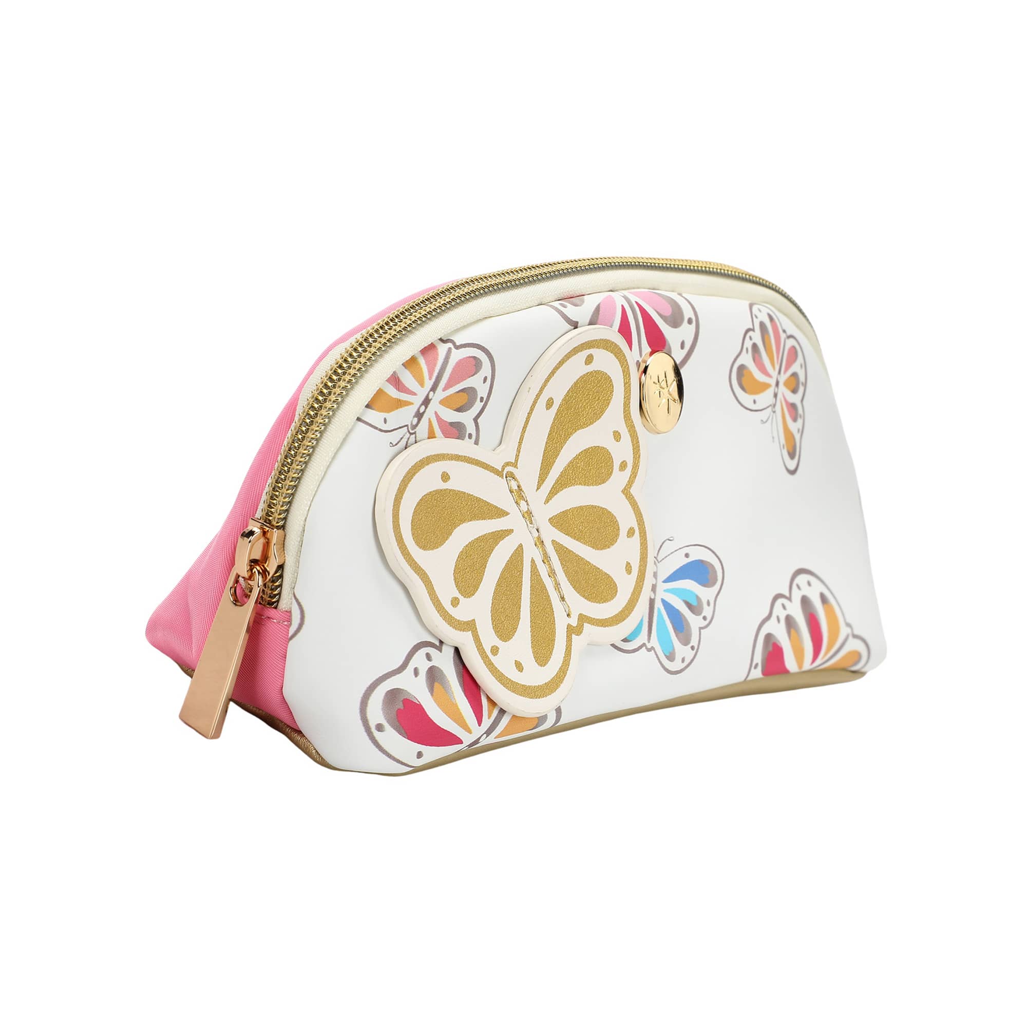 Gold Butterfly Pencil Pouch – Cute Leatherette School Supplies