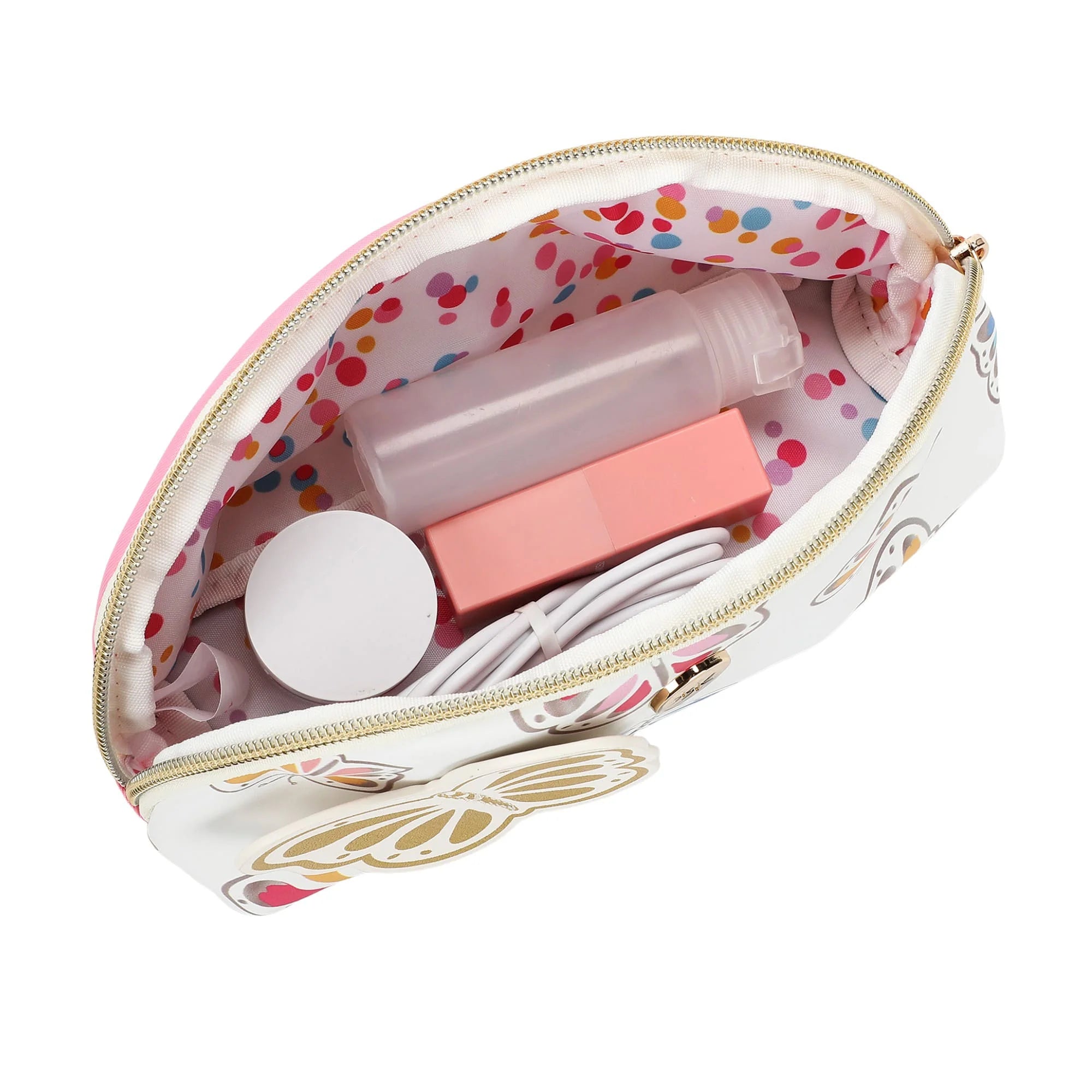 Gold Butterfly Pencil Pouch – Cute Leatherette School Supplies
