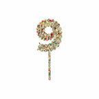 Gold Confetti Number Cake Toppers (0-9)
