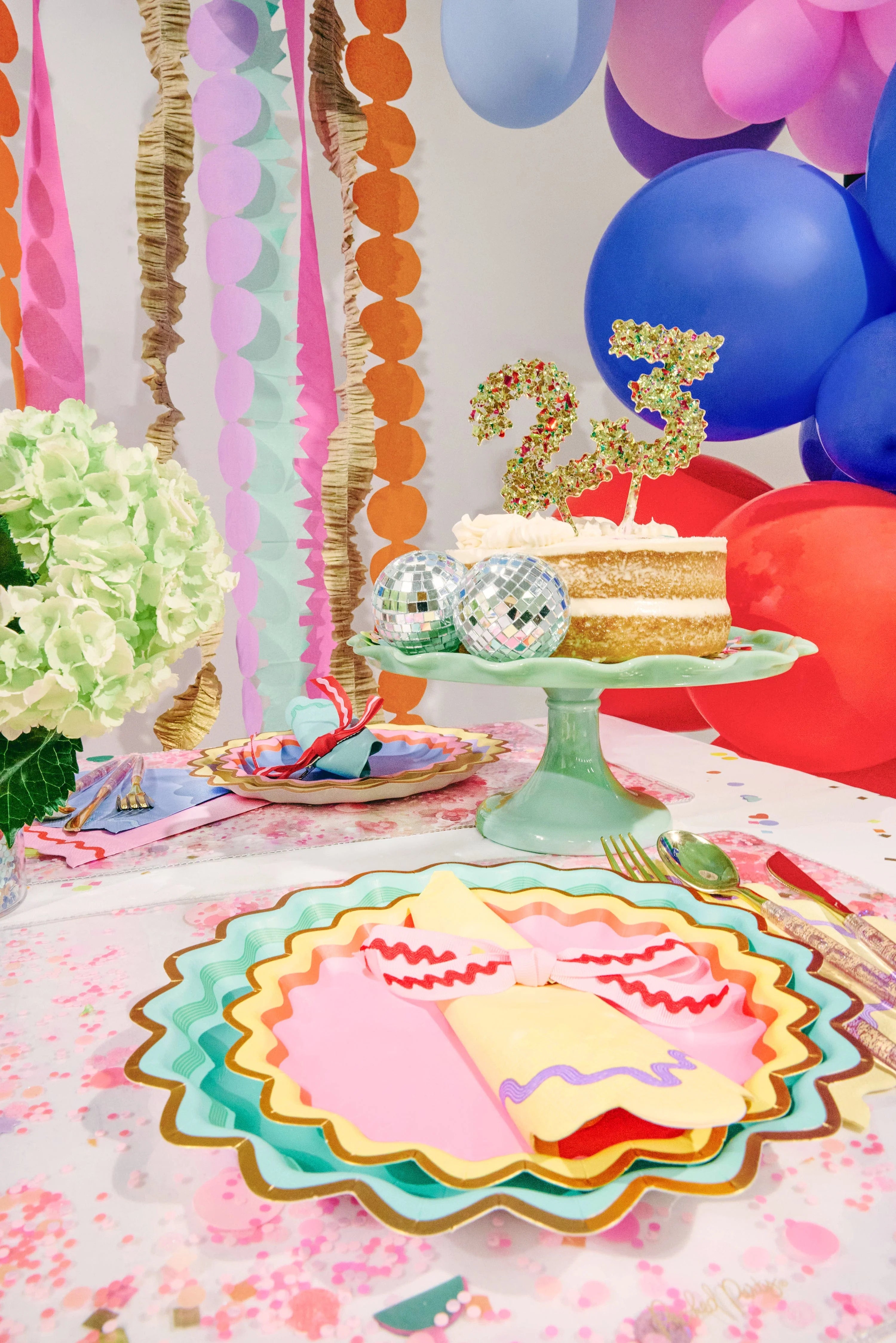 Gold Confetti Number Cake Toppers (0-9)