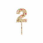 Gold Confetti Number Cake Toppers (0-9)