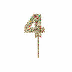 Gold Confetti Number Cake Toppers (0-9)