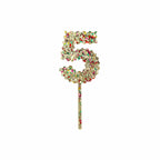 Gold Confetti Number Cake Toppers (0-9)