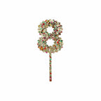 Gold Confetti Number Cake Toppers (0-9)