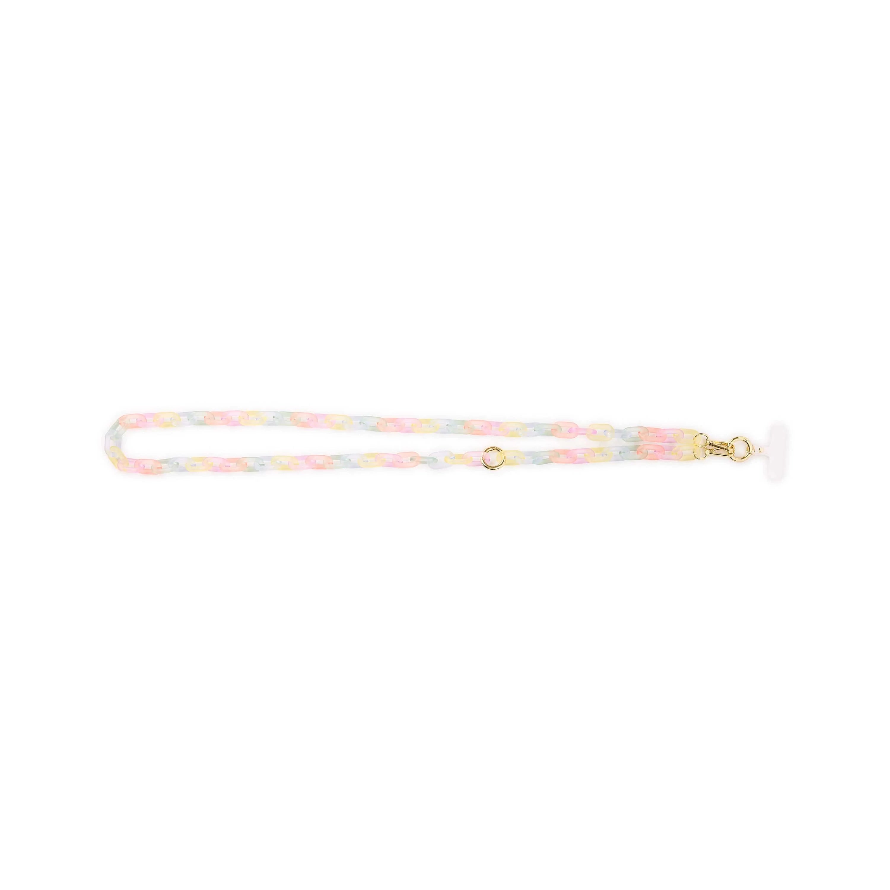 Link Up Frosted Rainbow Phone Chain - 26-Inch Multicolor