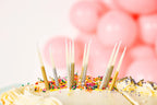 Metallic Glitter Birthday Candles - Set of 10