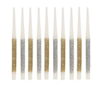 Metallic Glitter Birthday Candles - Set of 10
