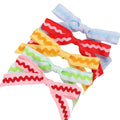 Happy Days And Funny Nights Multicolor Ric Rac Clip-On Bow Set - 5 count