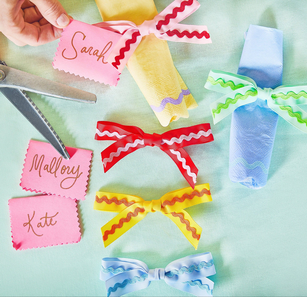 Multicolor Ric Rac Clip-On Bow Set (5 ct)