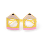 Happy Days And Funny Nights pencil novelty glasses in glittery felt and pink boucle