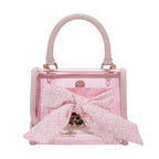 Happy Days And Funny Nights Pink Bow Bag with Scarf and Pouch