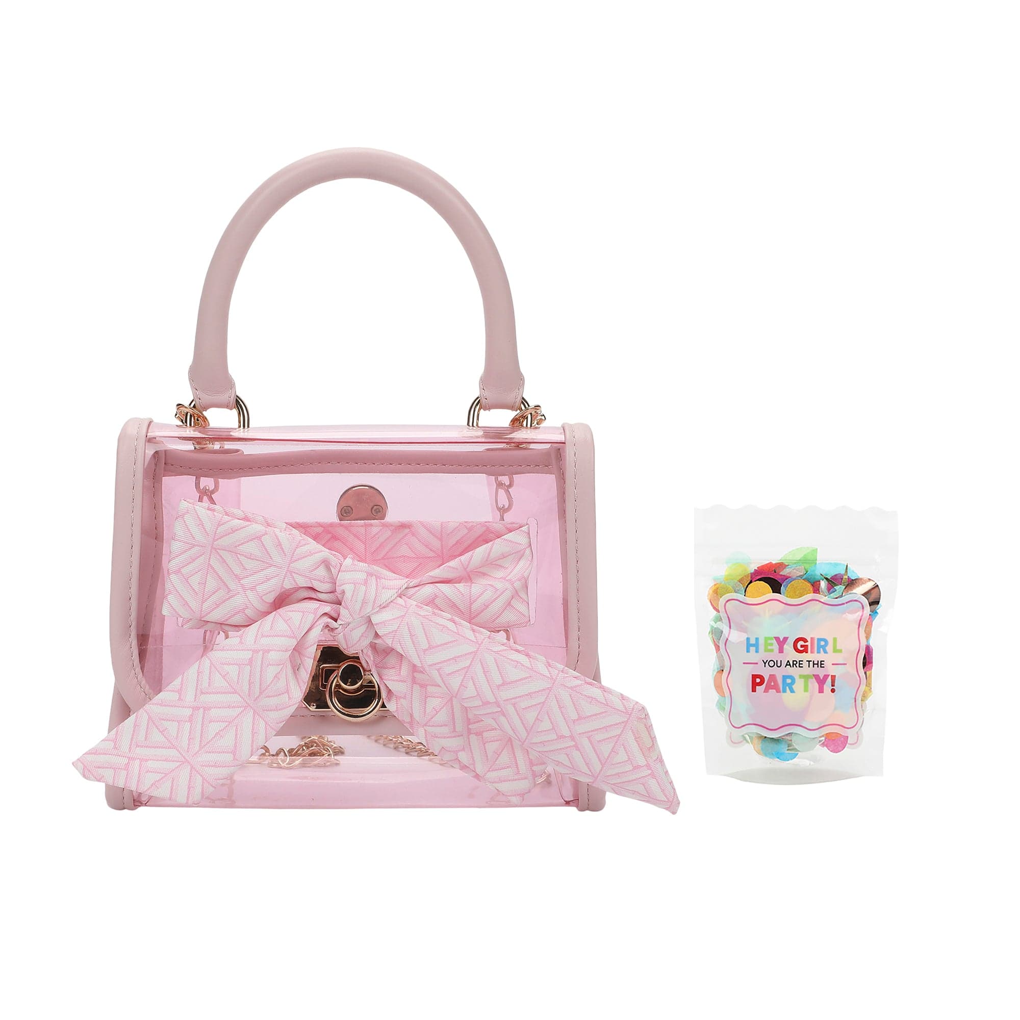 Pink Bow Handbag & Scarf Pouch Kit