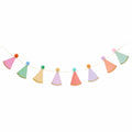 Happy Days And Funny Nights pom pom party hats reusable party garland with multicolored glitter hats