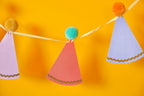 Pom Pom Party Hats – Reusable Party Garland