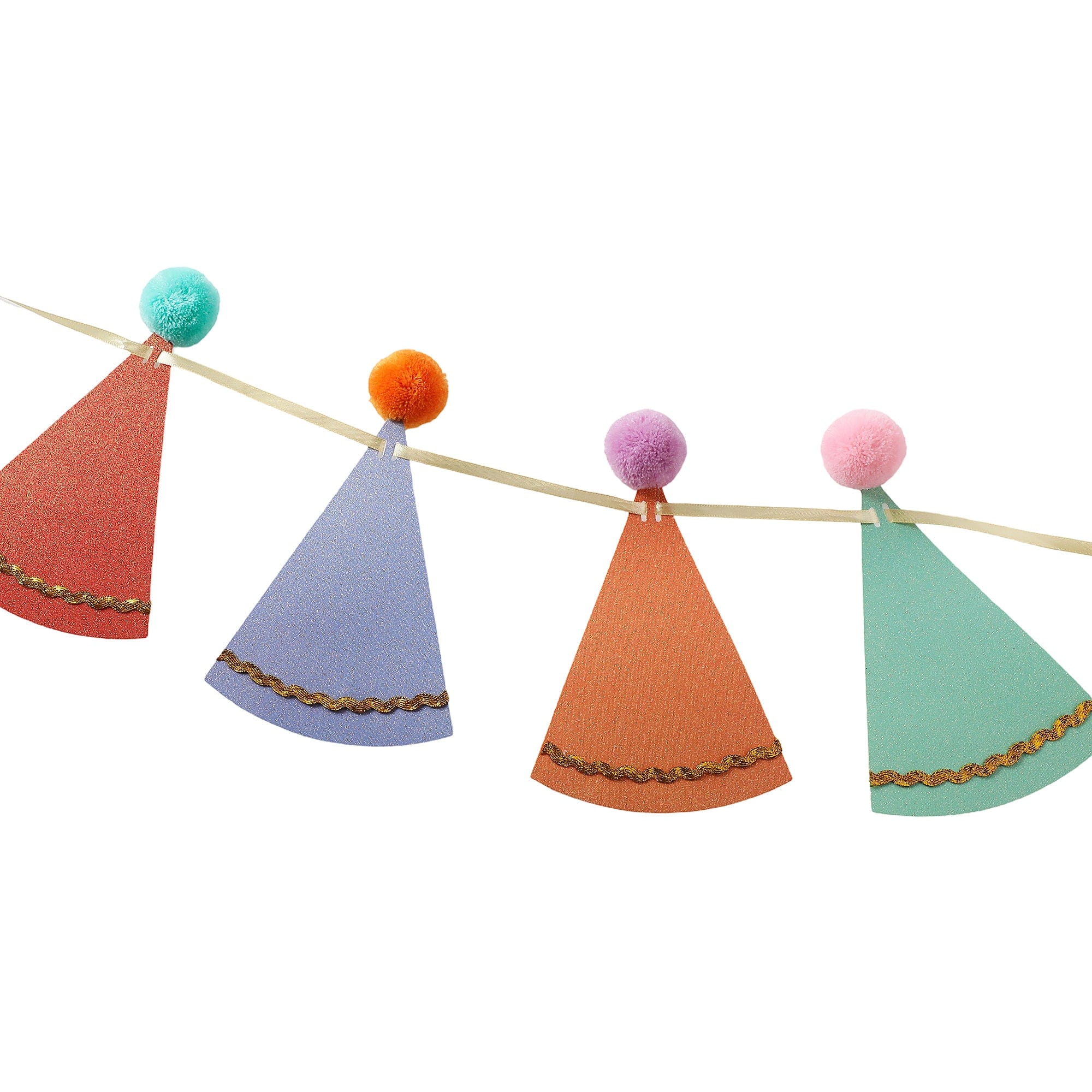 Pom Pom Party Hats – Reusable Party Garland